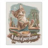 Sticker Chef Chat Culinaire (Devant)