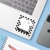 Sticker Chef Chef Chef Chef Cuisine À damiers Carré (Ordinateur portable avec iPhone)