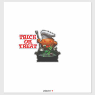 Sticker Chef citrouille Halloween Party - Éffrayant Touch