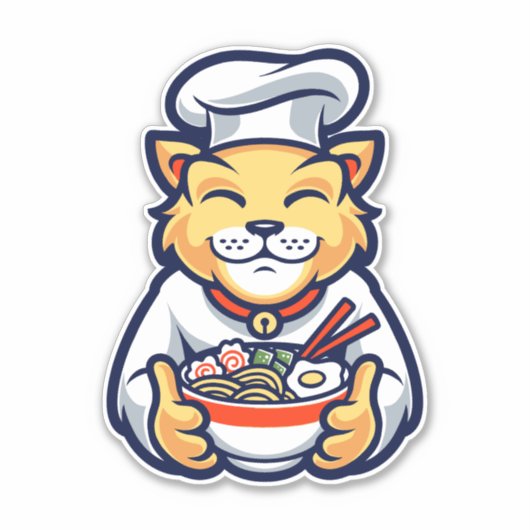 Sticker Chef cuisinier Ramen (Devant)