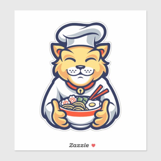 Sticker Chef cuisinier Ramen (Feuille)