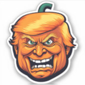 Sticker Chef de Citrouille Orange Man Trump (Devant)