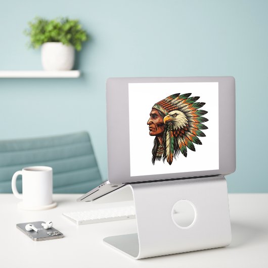 Sticker Chef et aigle (Ordinateur portable sur le bureau)