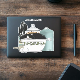 Sticker Chef pâtissier Chat Bleu