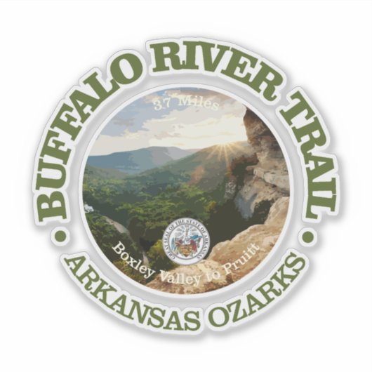 Sticker Chemin de la rivière Buffalo (rd) (Devant)