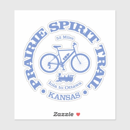 Sticker Chemin de l'Esprit des Prairies (cyclisme) (Feuille)