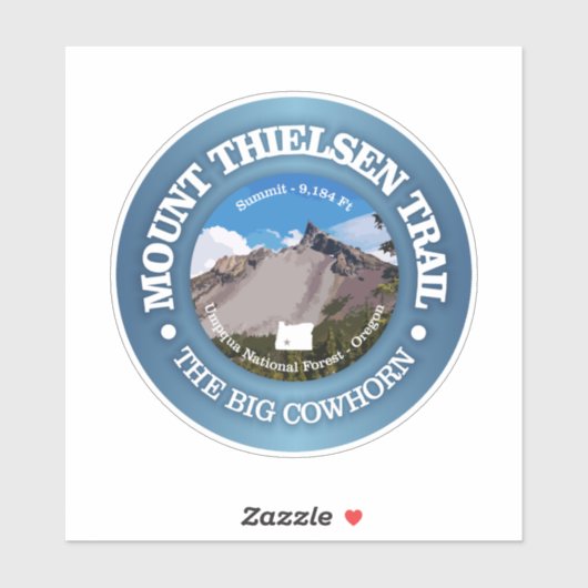 Sticker Chemin Mt Thielsen (Feuille)