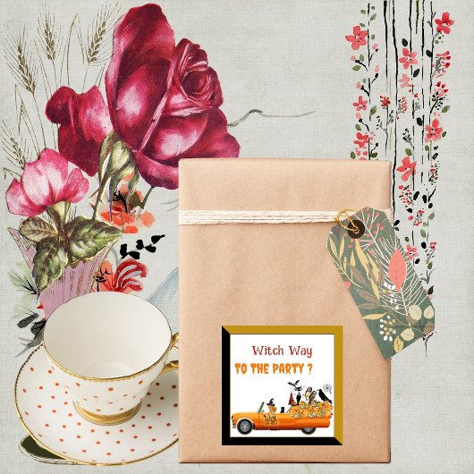 Sticker Chemine sorcière pour la fête d'Halloween équipage