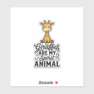 Sticker Chemise à gravure vintage d'animal d'esprit de gir