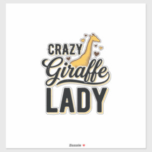 Sticker Chemise à motif de gravure vintage Crazy Giraffe L