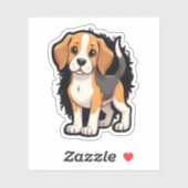 Sticker Chemise beagle Chien T (Feuille)
