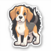 Sticker Chemise beagle Chien T (Devant)