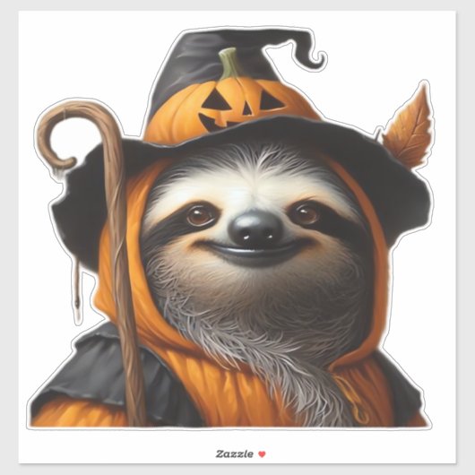 Sticker Chemise classique Sloth Halloween (Feuille)
