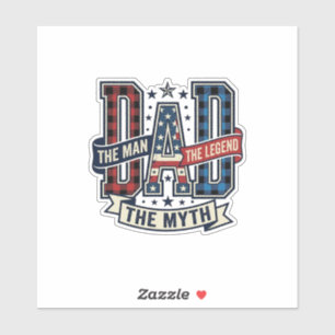 Sticker Chemise DAD L'Homme La Légende Le Mythe Vintage De
