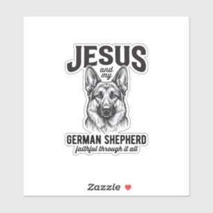 Sticker Chemise de Berger Allemand de Foi pour l'Amour des