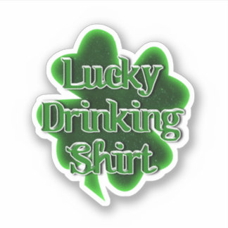 Sticker Chemise de boisson chanceuse St. Patrick's Day