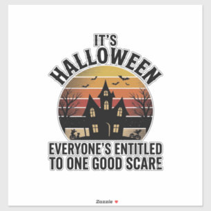 Sticker Chemise de bonne frayeur de maison hantée Hallowee
