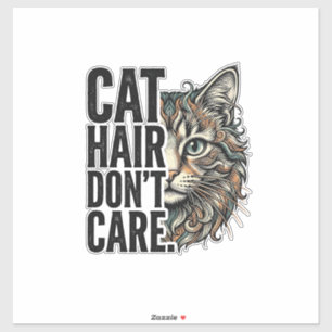 Sticker Chemise de chat avec gravure vintage Chat Hair Don
