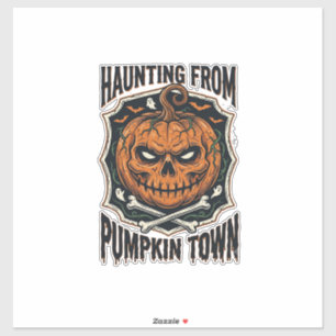 Sticker Chemise de citrouille d'Halloween Vintage Jack O L