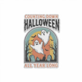 Sticker Chemise de compte à rebours d'Halloween Graphique (Devant)
