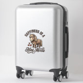 Sticker Chemise de conception de cheval miniature gravure  (Sur valise)