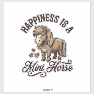 Sticker Chemise de conception de cheval miniature gravure 