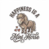 Sticker Chemise de conception de cheval miniature gravure  (Devant)