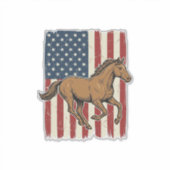 Sticker Chemise de conception de drapeau patriotique de ch (Devant)