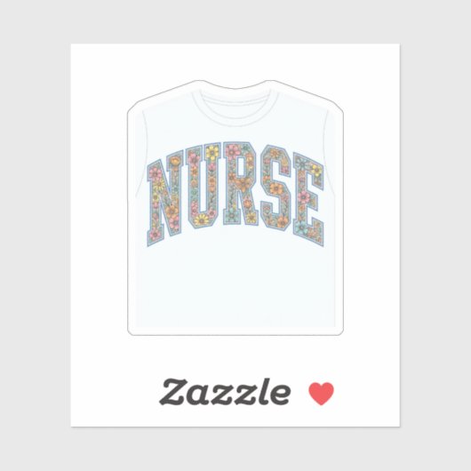 Sticker Chemise de conception de lettrage universitaire fl (Feuille)