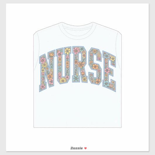 Sticker Chemise de conception de lettrage universitaire fl (Feuille)