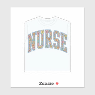 Sticker Chemise de conception de lettrage universitaire fl