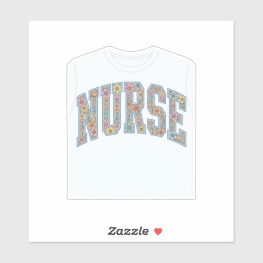 Sticker Chemise de conception de lettrage universitaire fl (Feuille)