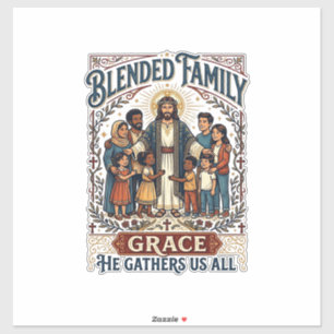 Sticker Chemise de famille recomposée Jésus Chemise chréti