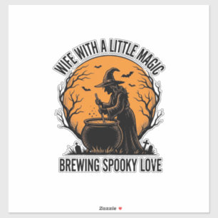 Sticker Chemise de femme Halloween Vintage Sorcière Chaudr