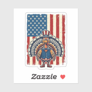 Sticker Chemise de gravure vintage de drapeau de Turquie p