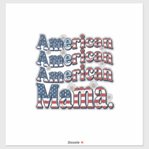 Sticker Chemise de gravure vintage patriotique American Ma