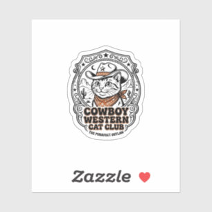 Sticker Chemise de l'amant de chat occidental Cowboy - Nou