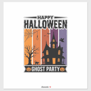 Sticker Chemise de maison hantée de fête de fantôme de Hal