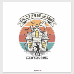 Sticker Chemise de maison hantée drôle Halloween vintage é