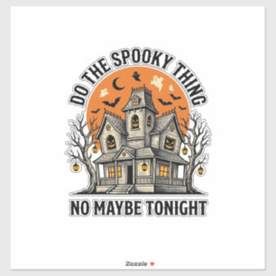 Sticker Chemise de Maison Hantée Effrayant Design Hallowee
