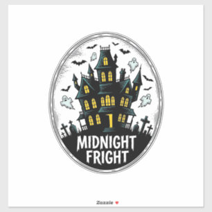 Sticker Chemise de maison hantée Nuit effrayante Halloween