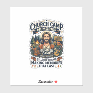Sticker Chemise de nostalgie de camp de VBS de l'église Jé