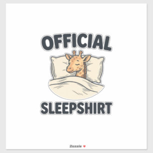 Sticker Chemise de nuit officielle girafe drôle Desi