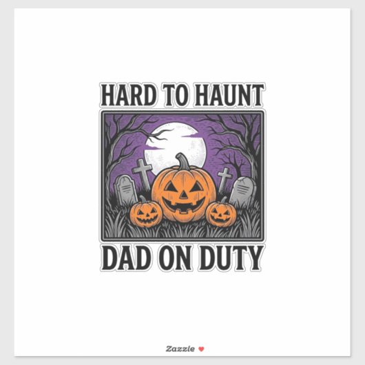 Sticker Chemise de papa Halloween difficile à hanter drôle (Feuille)
