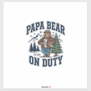Sticker Chemise de papa ours en service pour la fête des p