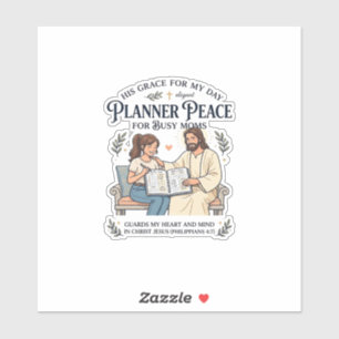 Sticker Chemise de planificateur de maman à domicile Jésus