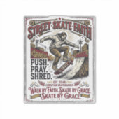 Sticker Chemise de skate longboard Jésus chrétien (Devant)