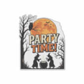 Sticker Chemise de sorcière de chaudron de fête d'Hallowee (Devant)