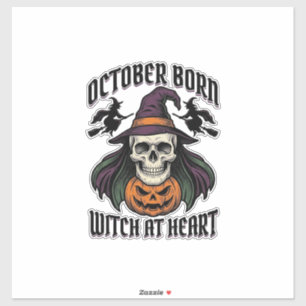 Sticker Chemise de sorcière d'octobre Vintage Halloween An