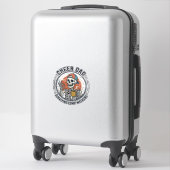 Sticker Chemise de squelette de week-end de comp survivant (Sur valise)